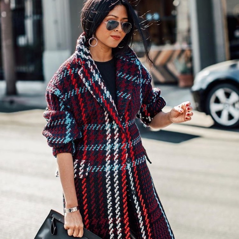 H&M rare sold out plaid coat NEW - Picture 3 of 4